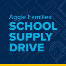 Aggie Families School Supply Drive decorative graphic